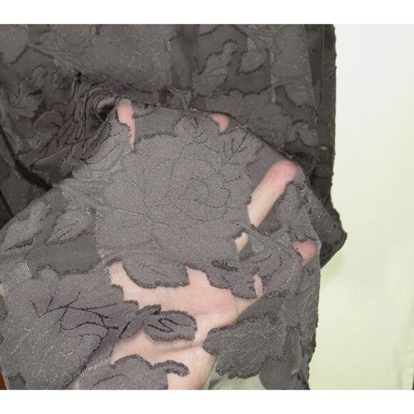 Torrid Black Chiffon Clip Floral Swing Tank -Lined- Plus Size 5X 28 - Picture 2 of 10